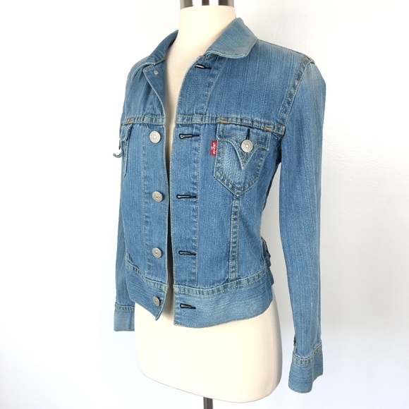 Levi's Jackets & Blazers - Levis | Light Wash Denim Crop Jacket